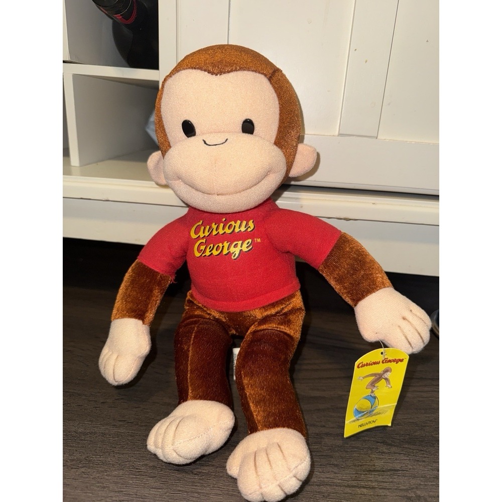 Curious George Plush 17" Monkey Stuffed Plush Animal Red Shirt Kellytoy